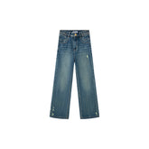Women's High Waist Washed Wide Leg Jeans